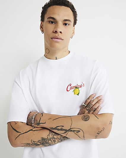 White Oversized Fit Lemoncello T-Shirt