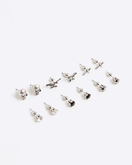 Black Eagle Motif Crystal Multipack Earrings