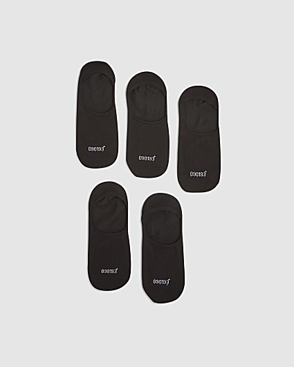 Black Pack Of 5 Ankle Socks