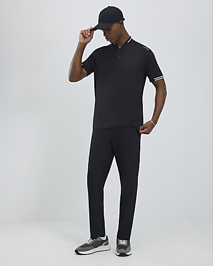 Black Slim Fit Square Neck T-Shirt