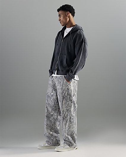 Brown Baggy Fit Camouflage Jeans