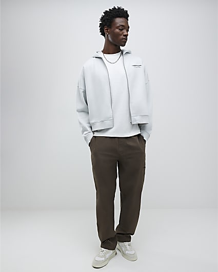 Grey Oversized Fit Luminis Studios Hoodie