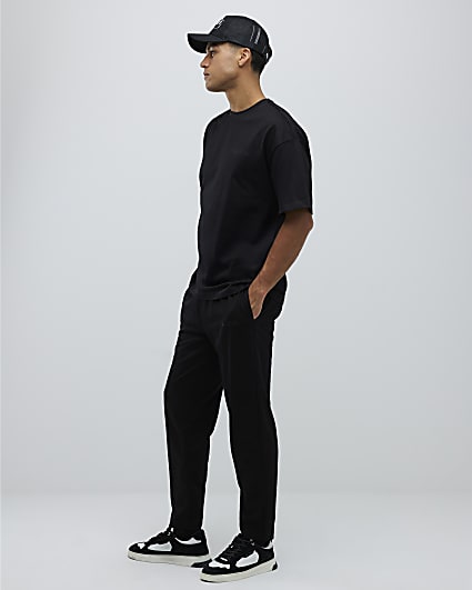 Black Boxy Fit T-Shirt and Joggers Set