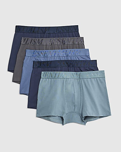 Blue Essentialism Pack Of 5 Trunks