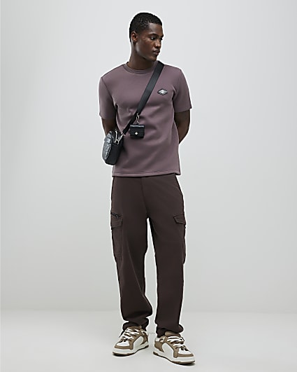 Purple Slim Fit Metal Badge T-Shirt