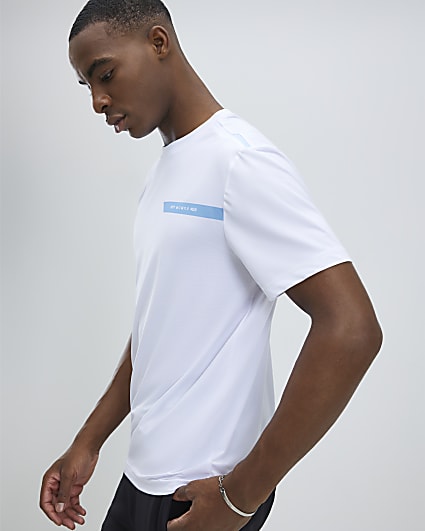 White Muscle Fit Performance T-Shirt