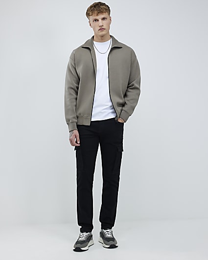 Black Skinny Fit Cargo Jeans