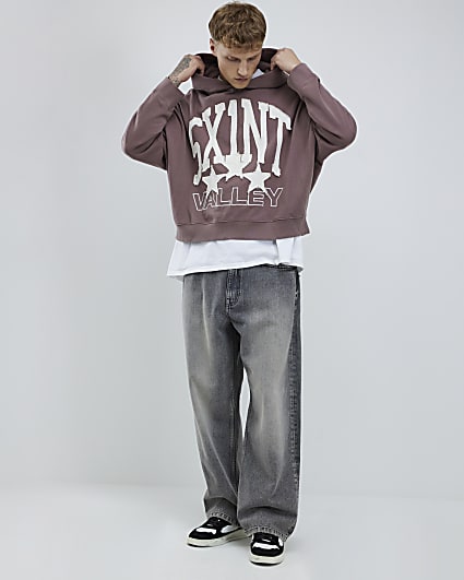 Pink Oversized Fit Saint Paris Hoodie