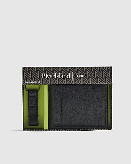 Black Wallet Keyring Gift Set