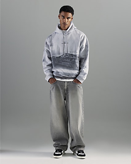 Grey Baggy Fit Jeans