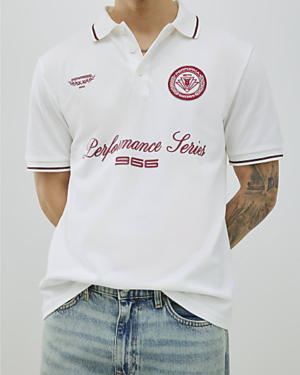 White Regular fit Performance Polo Shirt