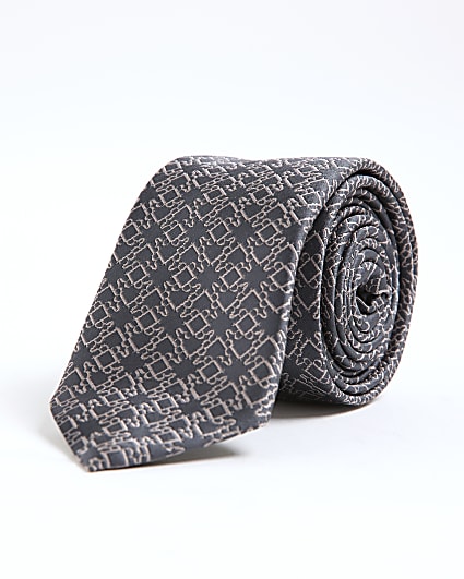Black Monogram Tie