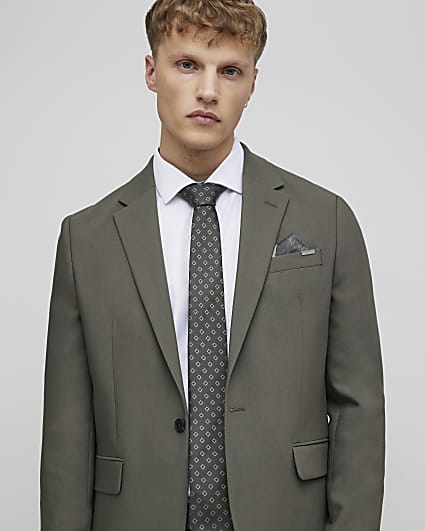 Green Tile Print Tie