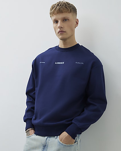 Navy Oversized Fit Luminis Sweatshirt