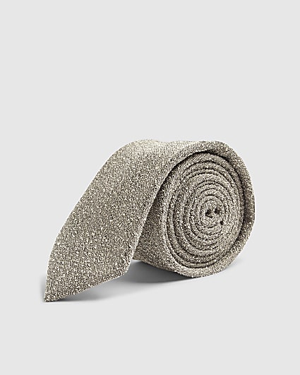 Beige Textured Tie