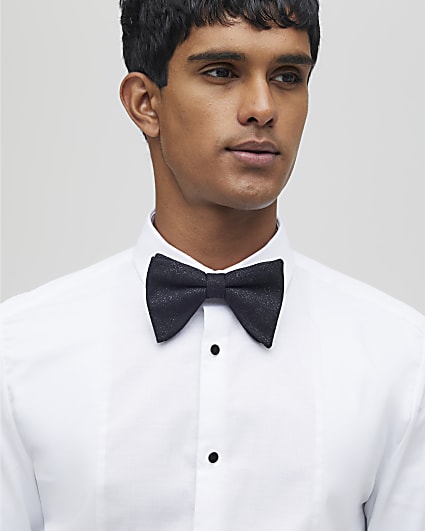Black Glitter Bow Tie