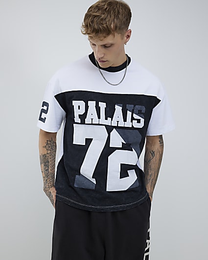 Black Oversized Fit Palais 72 Number T-Shirt