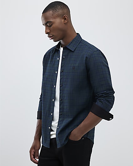 Green Regular Fit Check Shirt