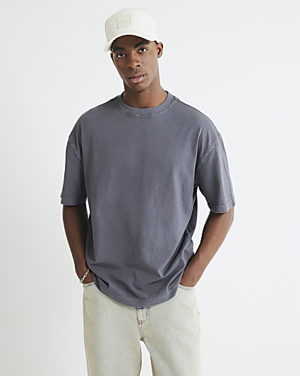 Black Oversized Fit Washed T-Shirt