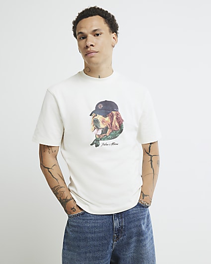 Cream Oversized Palais Allstars Dog T-shirt