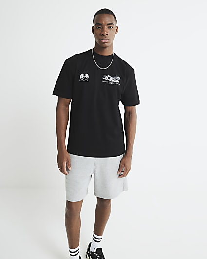 Black Regular Fit Circuit Contrast T-Shirt