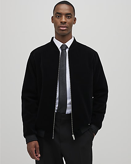 Black Velvet Bomber Jacket