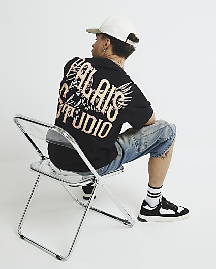 Black Regular Fit Palais Studio T-Shirt