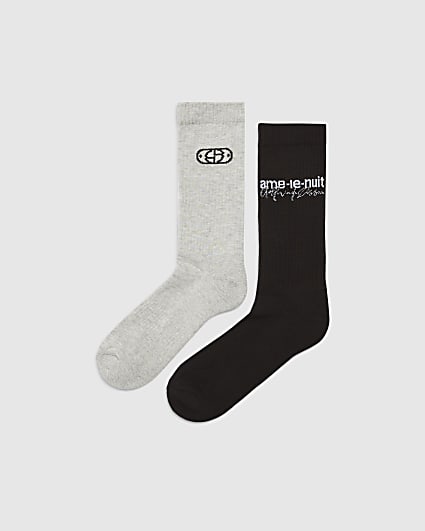 Grey Amie Le Nuit Pack Of 2 Socks