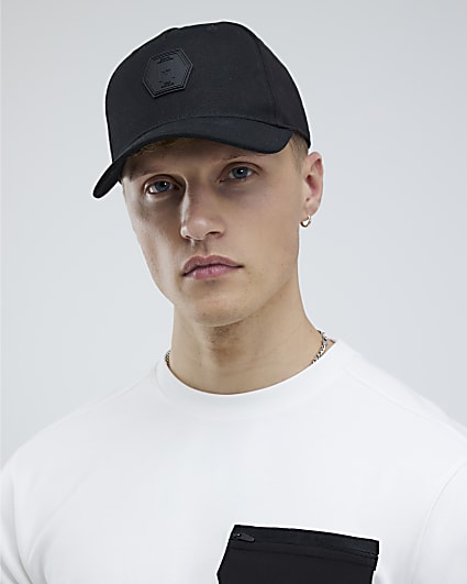 Black Hexagon Badge Cap