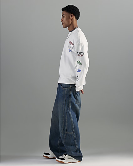 Blue Super Baggy Jeans