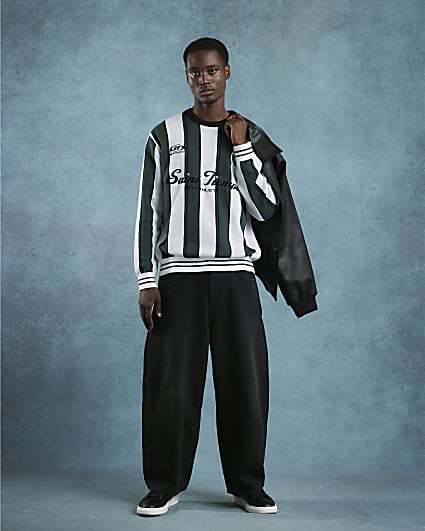 Black Barrel Leg Jeans