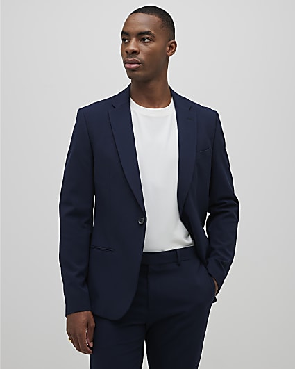 Navy Skinny Fit Suit Jacket