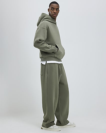 Khaki Wide Leg Joggers