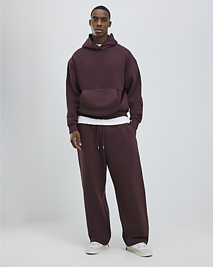 Red Wide Leg Joggers