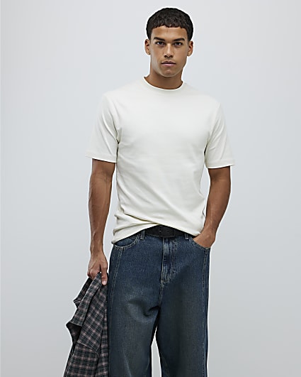 Cream Slim Fit T-Shirt