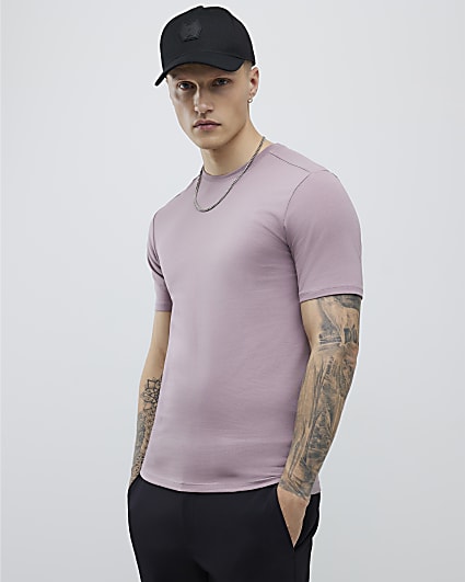 Pink Muscle Fit Short Sleeve T-shirt