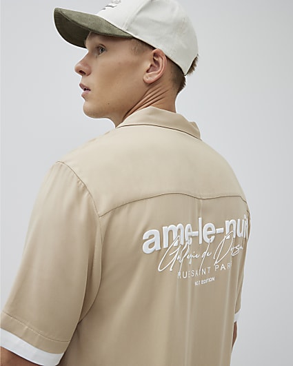 Beige Regular Fit Double Layer Shirt