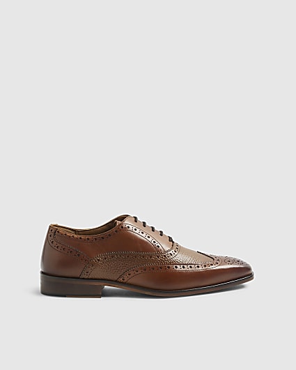 Brown Leather Brogue Shoes