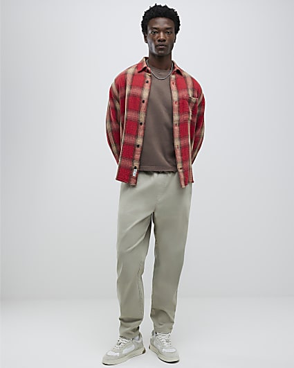 Beige Pull On Joggers