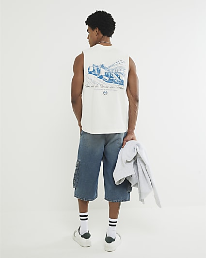 Cream Circuit De Croix Tank Top