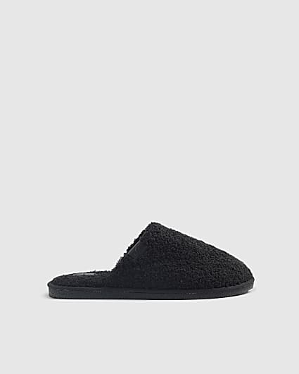 Black Borg Mule Slippers