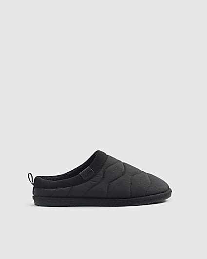 Black Quilted Slipper