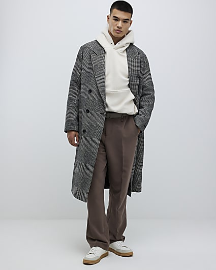 Grey Check Overcoat