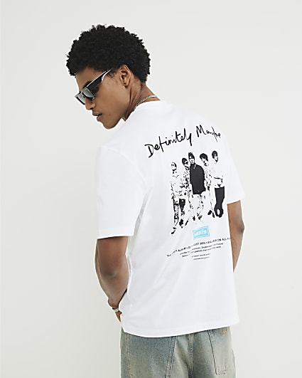 White Regular Fit Oasis Definitely T-Shirt