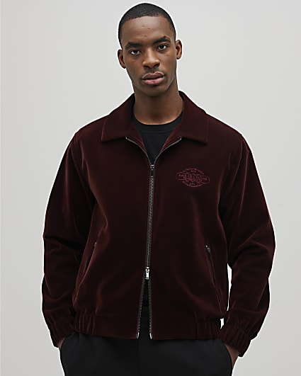 Red Velvet Harrington Jacket