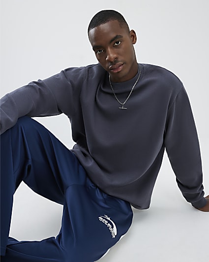 Grey Regular Fit Sweatshirt