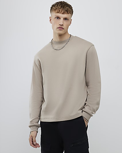 Brown Regular Fit Sweatshirt