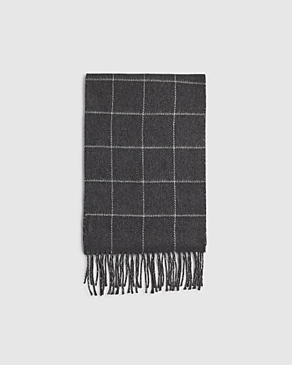 Grey Check Scarf