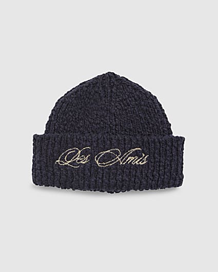 Navy Boucle Docker Hat