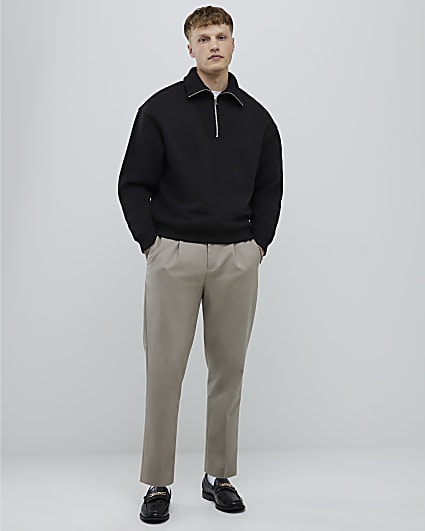 Stone Tapered Fit Chino Trousers